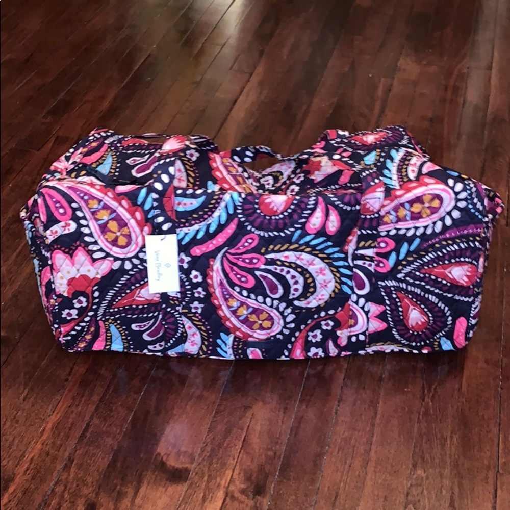 Large Painted Paisley Vera Bradley Duffle Bag